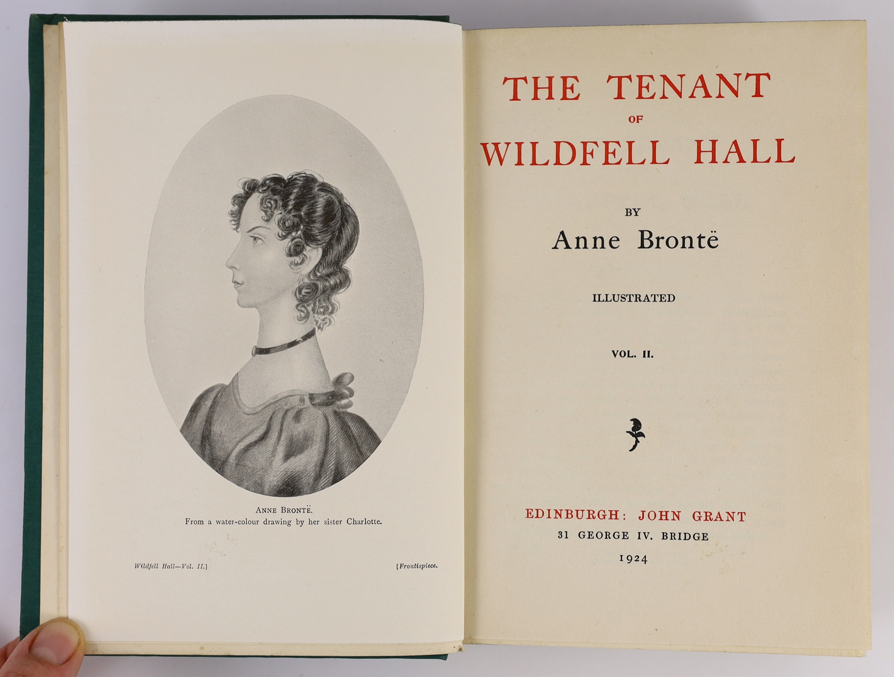 Bronte, Charlotte, Emily and Anne - Works. - ‘’Novels of the Sisters Bronte.’’ - 12 vols, the Thornton edition, edited by Temple Scott, illustrated with 67 plates, original cloth gilt, Edinburgh, 1924